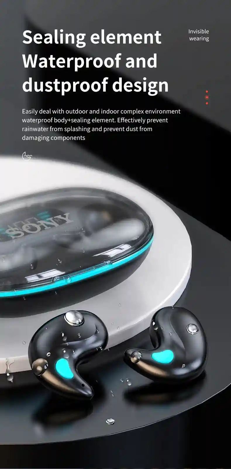 Wireless Sleep Earbuds - Active Noise Cancellation for Better Rest Tidesmit