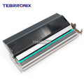 Thermal label printer printhead with black housing and turquoise ribbon strip