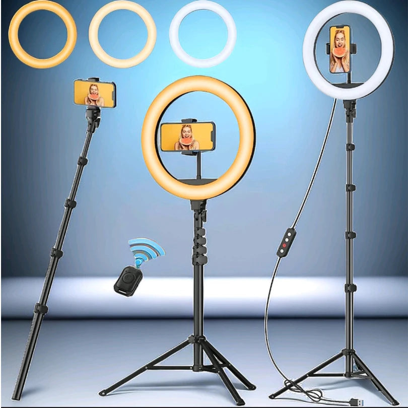 12-Inch LED Ring Light with Adjustable Tripod Stand - Tidesmit Tidesmit