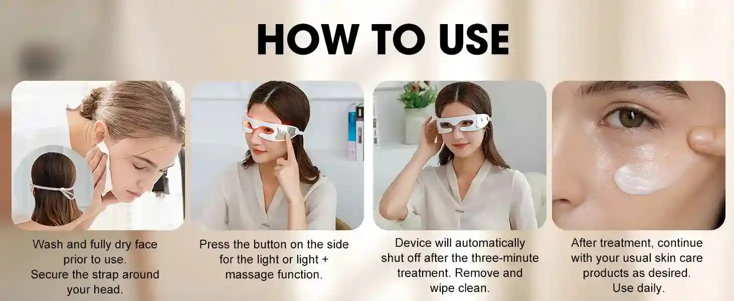 Eye Massage Instrument for Dark Circles and Fine Lines - White Eye Massage Instrument Tidesmit