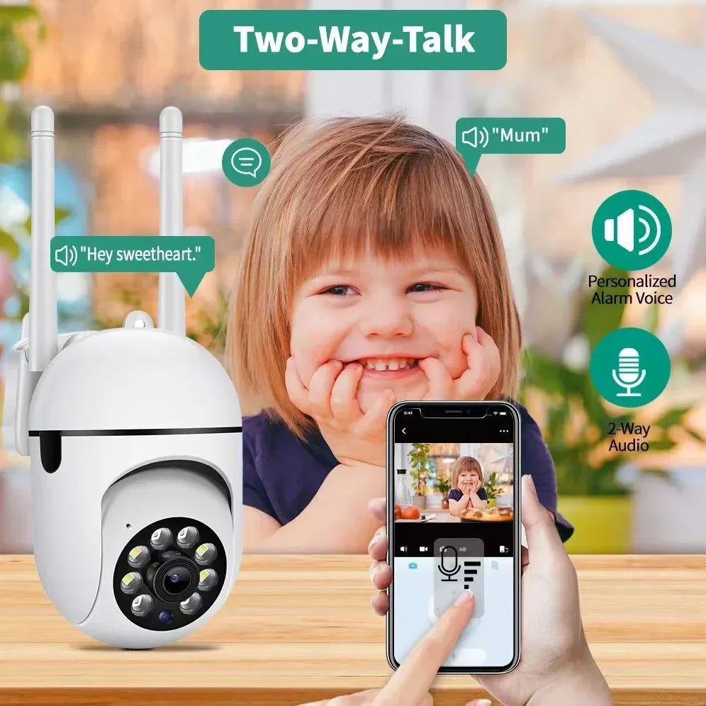 Wifi Surveillance Camera 8MP HD Wireless Security PTZ Camera AI Human Tracking Two-way Audio Color Night Vision Home IP Camera