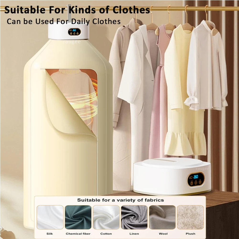 Tidesmit portable electric clothes dryer featuring UV sterilization and remote control in a space-saving folding design