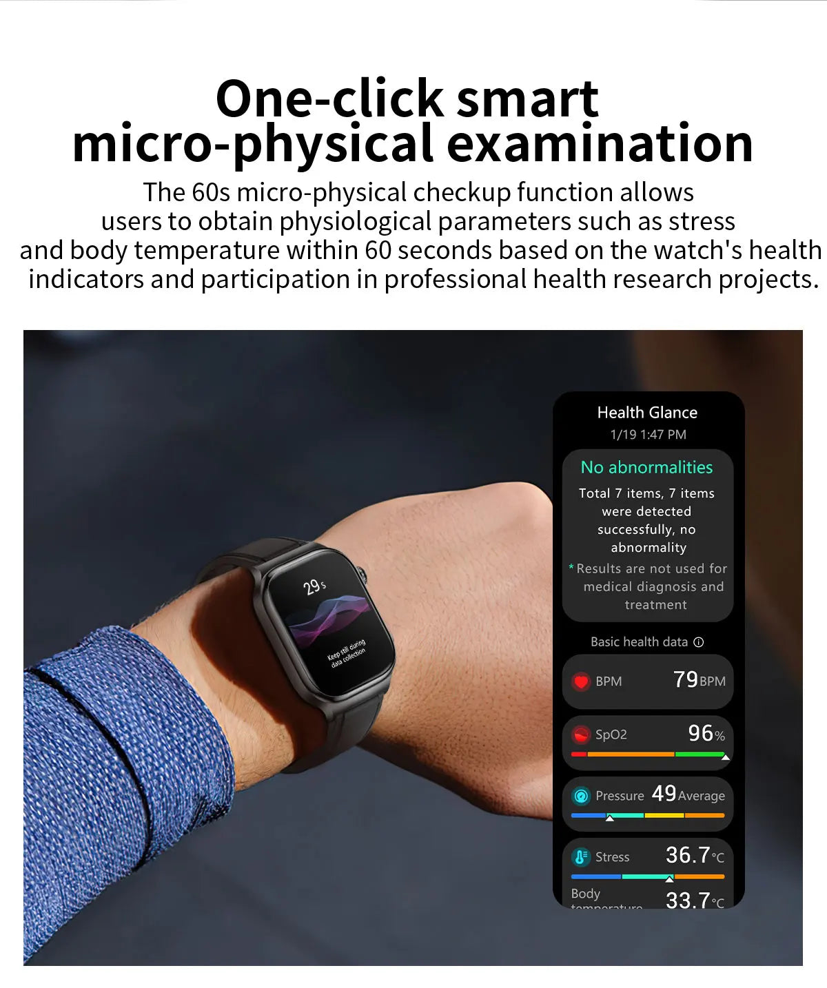 2026 New ECG Heart Health Analysis Smart Watch Accurate Uric Acid Blood Pressure Body Fat Five organ Fitness Health Smart Watch