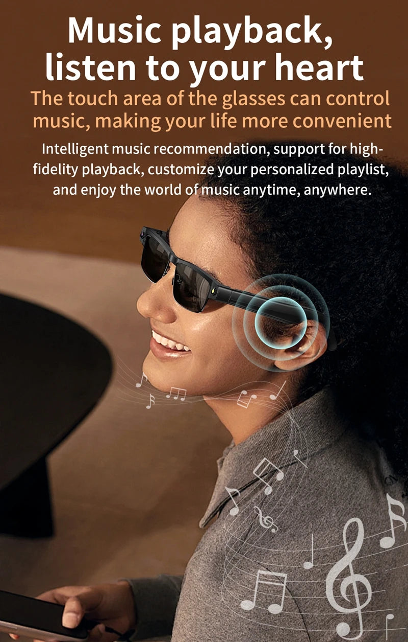 AI Smart Glasses with Bluetooth Audio & Translation | Tidesmit Tidesmit