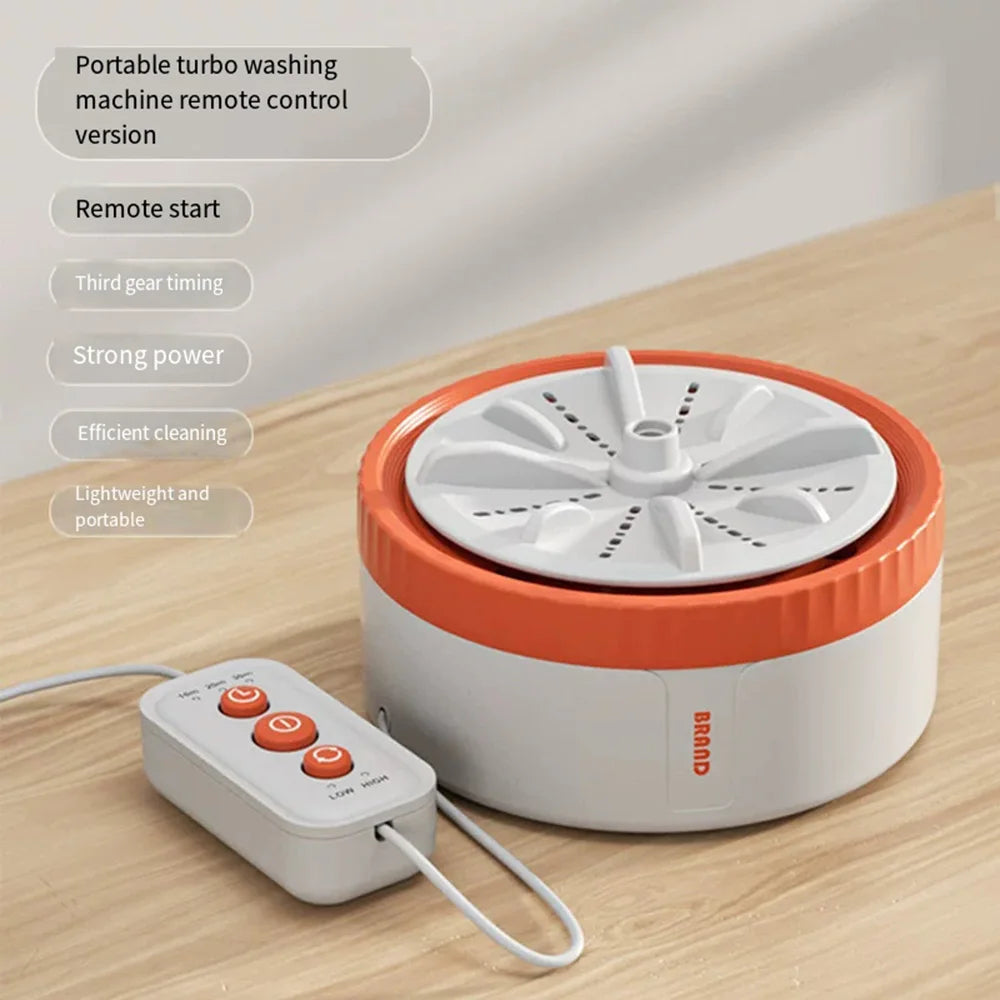 Tidesmit portable ultrasonic mini washing machine and fruit dishwasher with USB turbo rotation for travel use