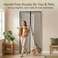 Black Fibreglass Magnetic Door Screen CustomSize Mosquito Net Curtain Fly Insect Automatic Closing Invisible Mesh For Home Decor