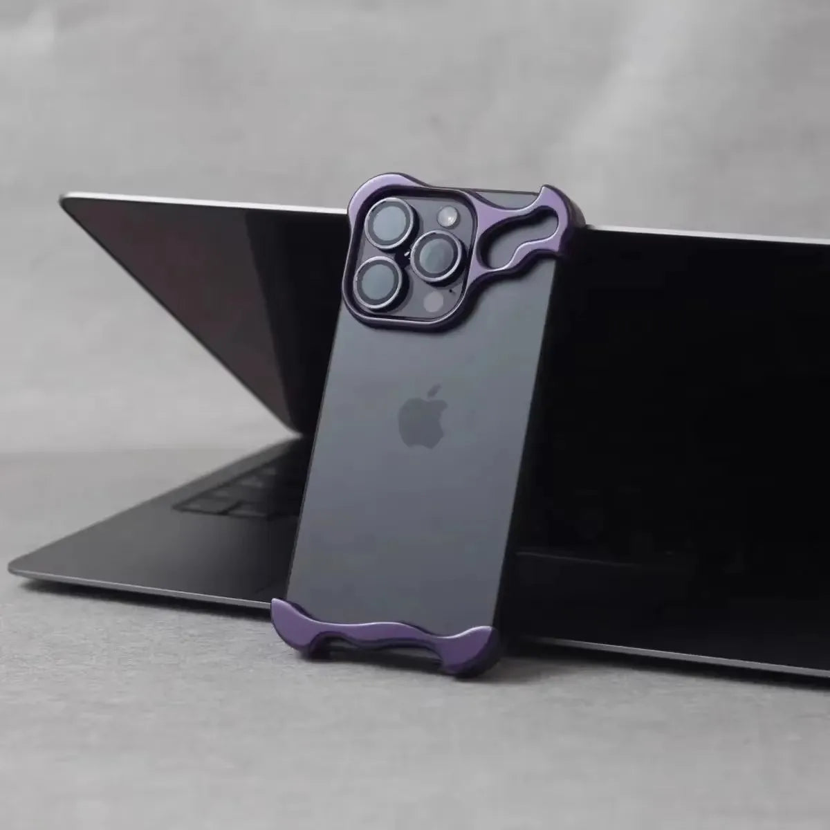 iPhone 16 Pro Metal Bumper Case | Aluminum Alloy Shock-Absorbing Cover Purple Tidesmit