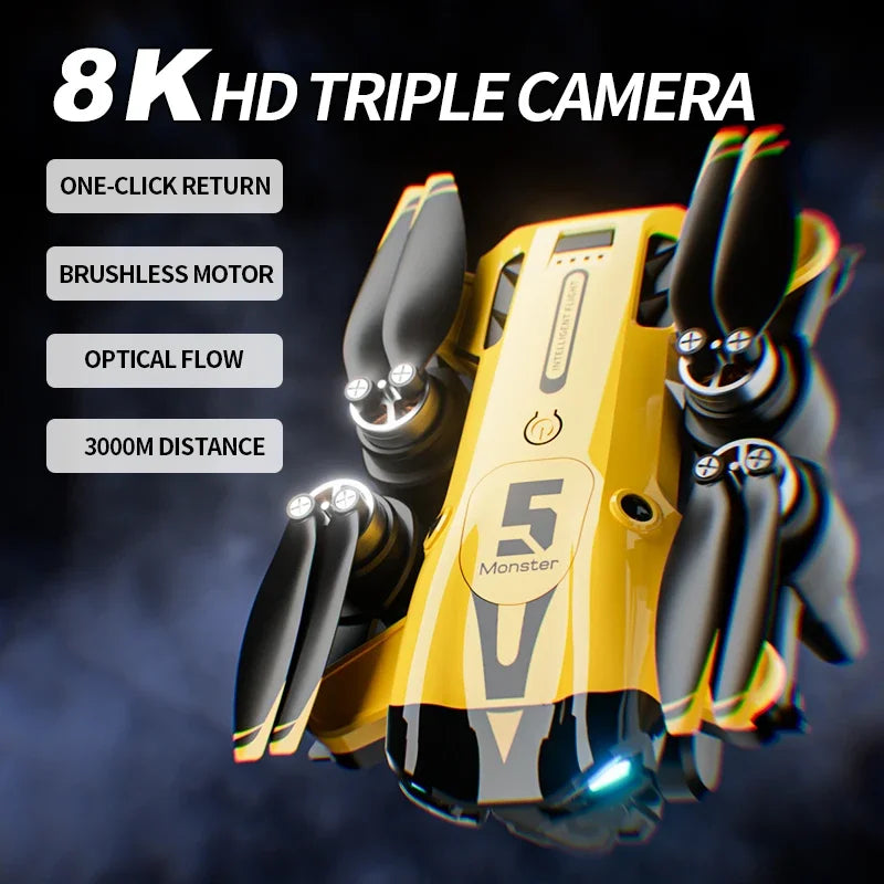 8K Camera Drone with Obstacle Avoidance & Brushless Motor - M5 Series Tidesmit