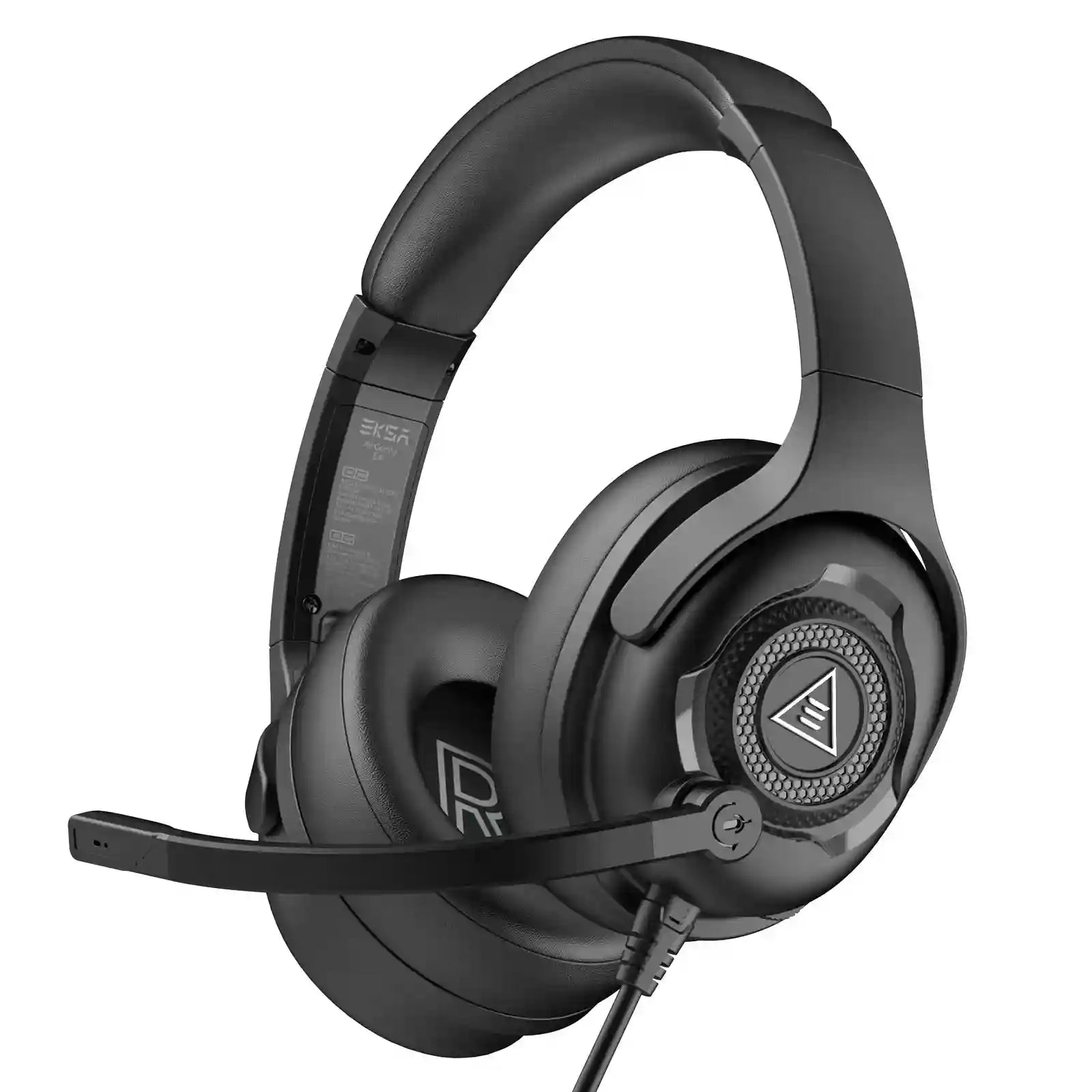 Gaming Headset with Microphone - Over-ear Wired Stereo for PC and PS5 Black Tidesmit