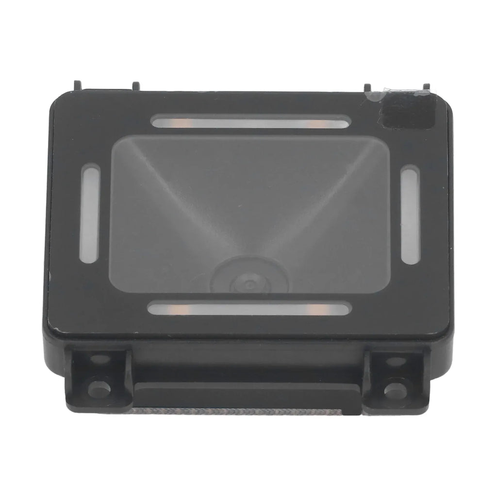 Black barcode scanner module front scan window with side mounting brackets