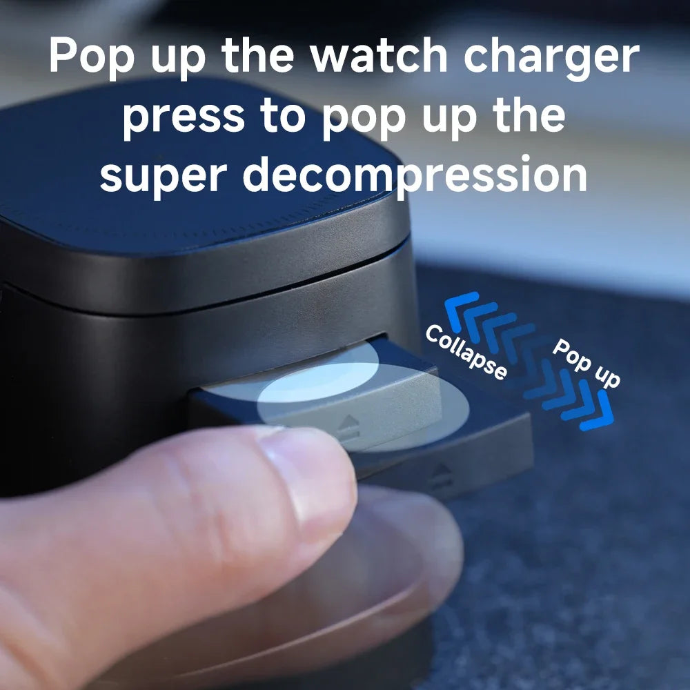 Magnetic 3 in 1 Wireless Charger For iPhone 17 16 15 14 13 12 Fast Charging Station for Apple Watch 10 9 8 7 6 5 Airpods 2 3 Pro