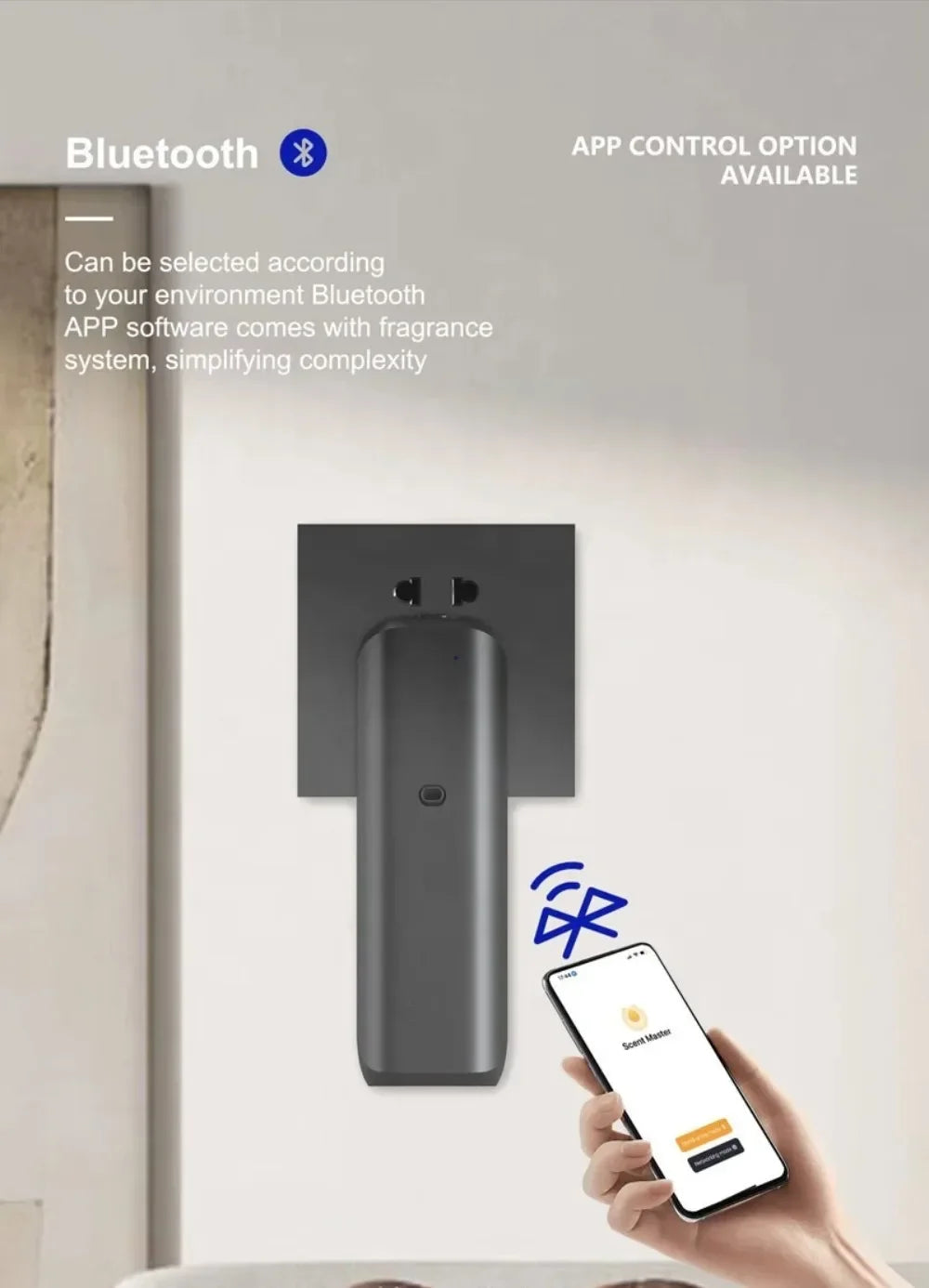 Plug in Wall Fragrance Diffuser Waterless Smart Flavoring Diffuser For Essential Oils Home Room Fragrance Scent Air Machine