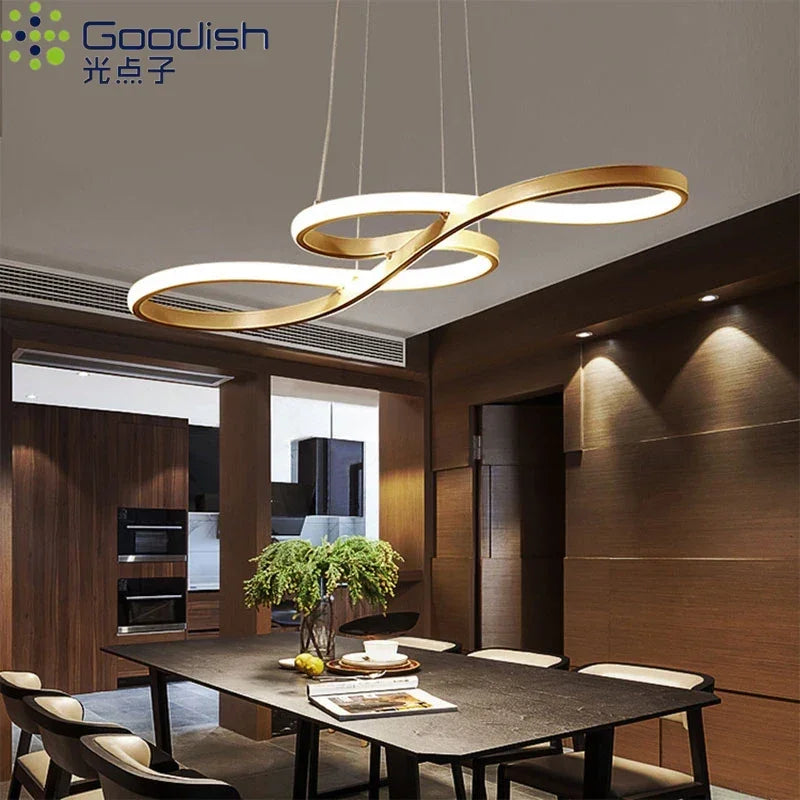 Modern Nordic LED Ring Light | Dimmable Minimalist Home Lamp 92cm Tidesmit
