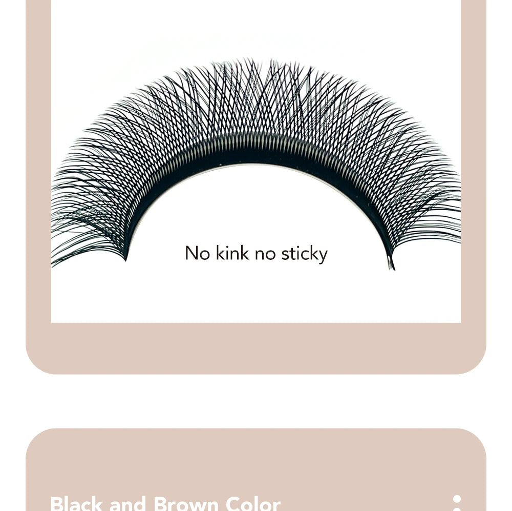 DIYDAY YY Shape Eyelash Extensions C D L LU Curl Brown Lashes Natural Soft Premade Volume Fans Two Tips Y-Shaped False