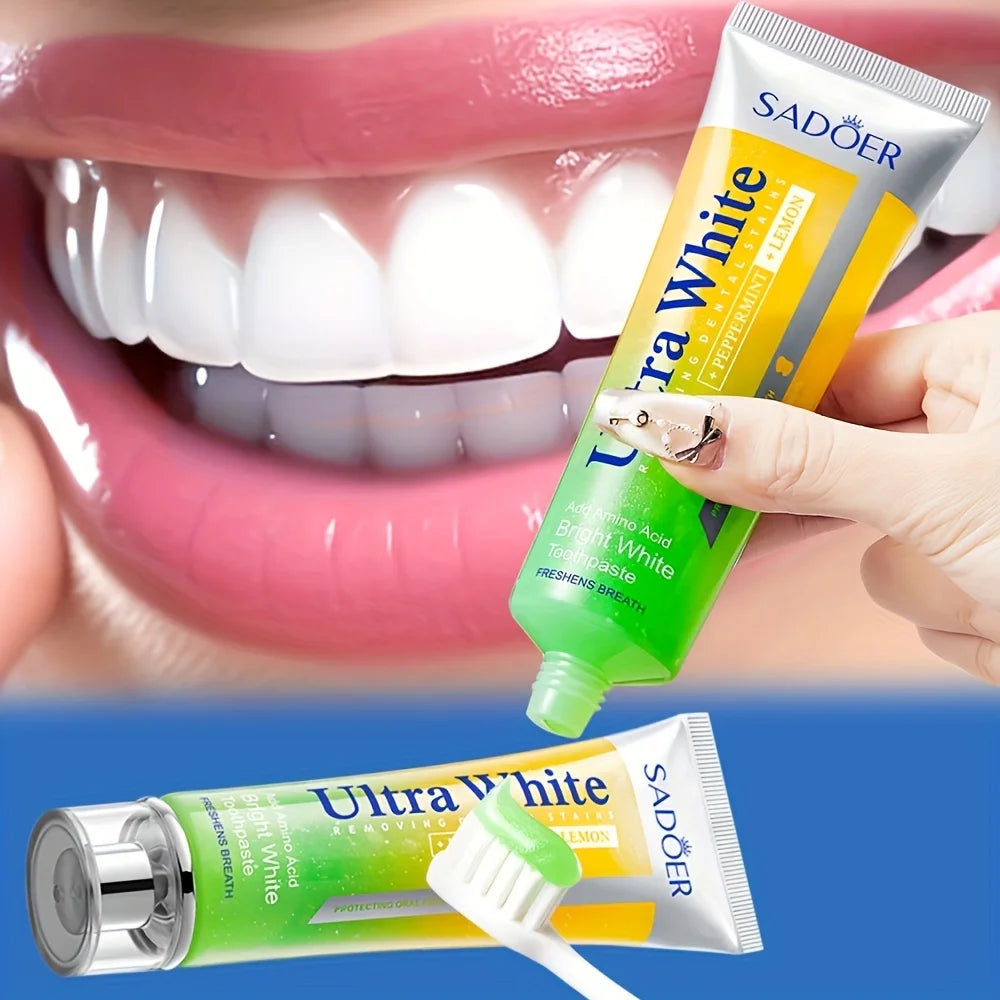 Tidesmit Lemon Mint whitening toothpaste for bright teeth and fresh breath 100g tube