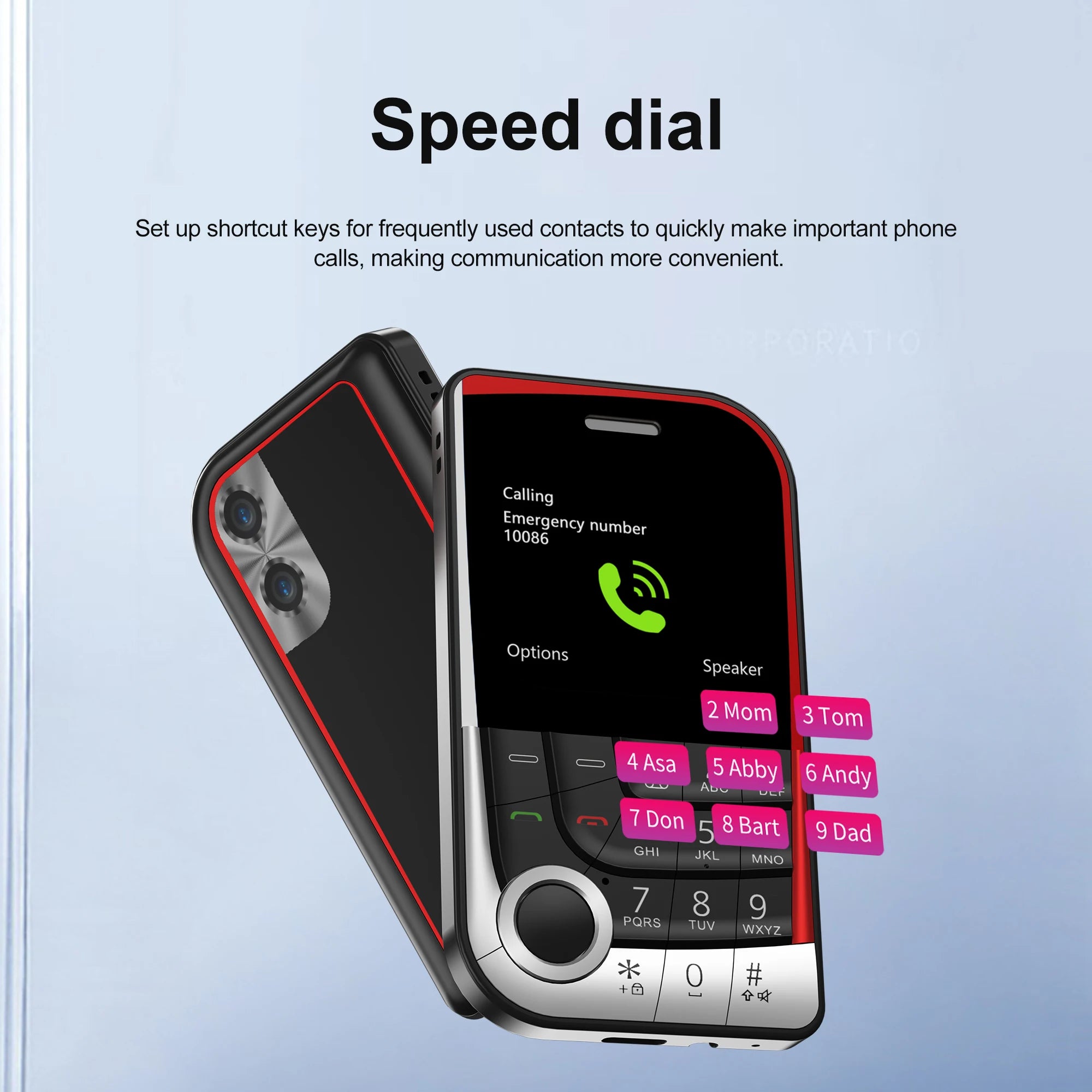 SERVO V10 Card Phone 2.01" Display 2G GSM Dual SIM Standby MP3/MP4 Magic Voice Speed Dial Torch Button Small Cellular Telephones