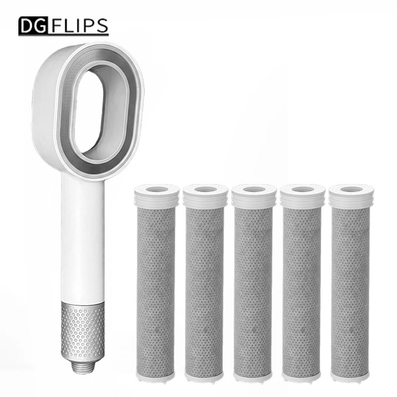 Luxury Filter for Shower head High Output Carbon Fiber Filter Shower Water Filter to Remove Chlorine Fluoride and Hard Water