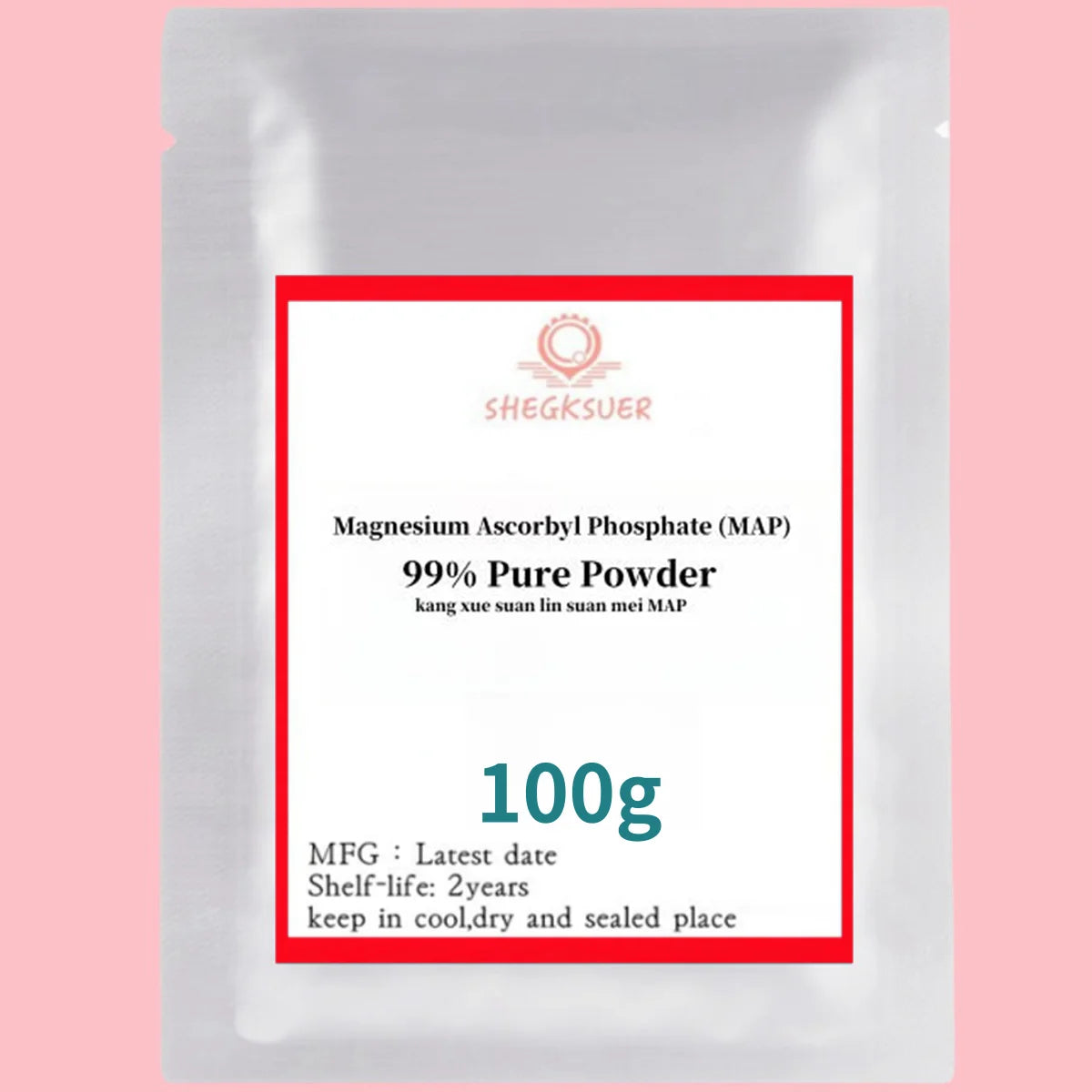Cosmetic Grade 50g-1000g Magnesium Ascorbyl Phosphate (MAP) 99% pure powder