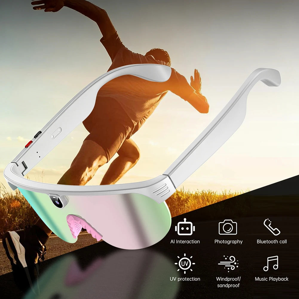 Smart Audio Sunglasses with HD Camera and Bluetooth Translation Tidesmit