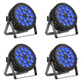 U'King 4PCS 200W LED Par Light DMX512 18x8W RGBW LED Wash Light Effect Flat Light for DJ Disco Party Club Wedding Stage Light
