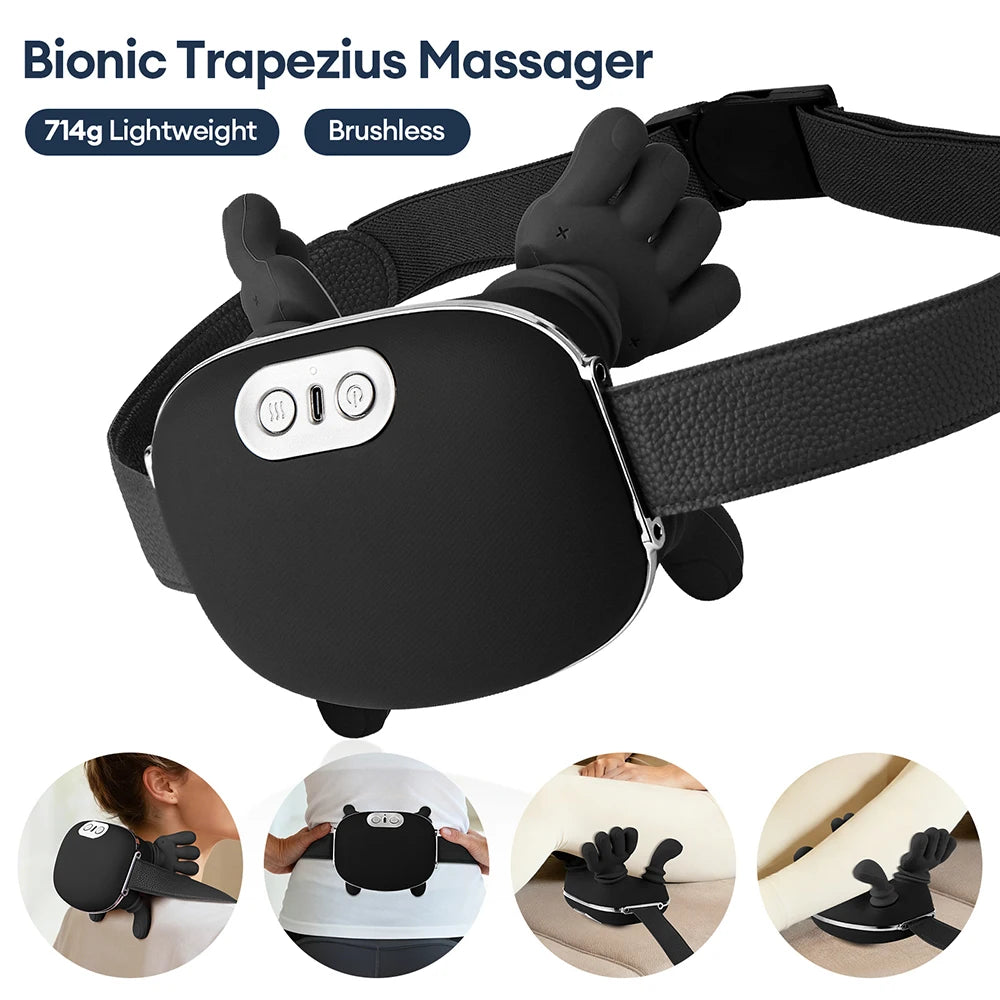 4D Bionic Neck Massager - Deep Tissue Muscle Relief with Heat Therapy Massage Chairs Tidesmit