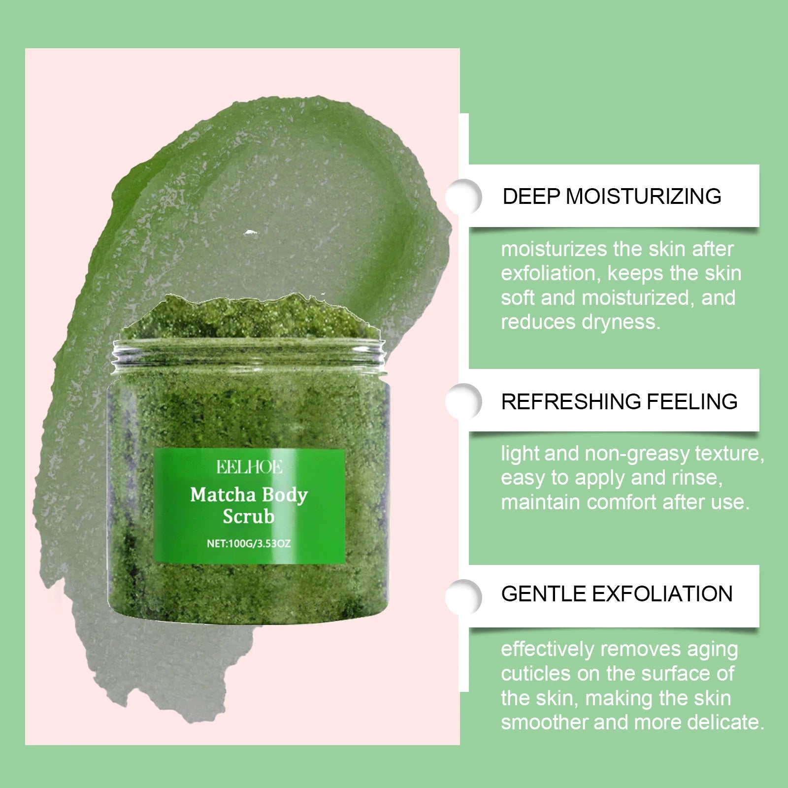 Matcha Sea Salt Body Scrub - Natural Exfoliant for Smooth Skin Scrubs Treatments Tidesmit