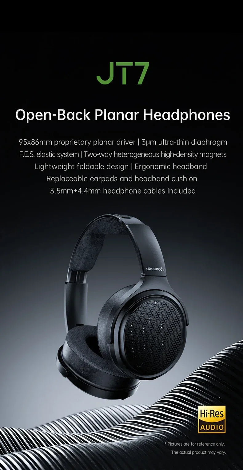 FiiO JT1 Planar Magnetic Headphones Open Back Wired | Tidesmit Tidesmit