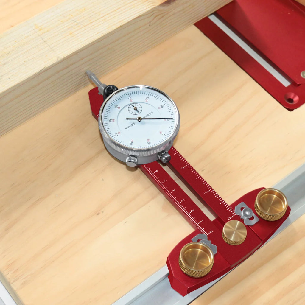 Table Saw Alignment Gauge Jig Guide with Dial Indicator For Aligning Calibrating Work Shop Machinery Like Table Saws Band Saws