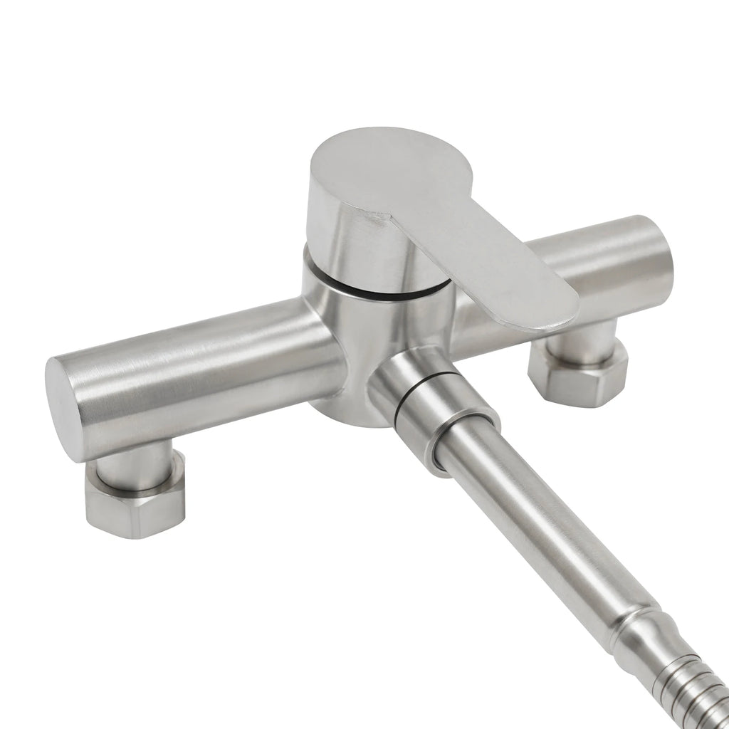 360° Rotatable Faucet with 2 Water Modes, Wall Mounted Kitchen Faucet, Hot and Cold Water Tap for Kitchen Bathroom