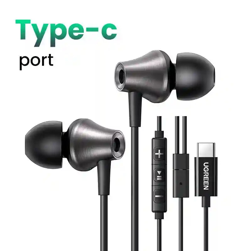 USB C Wired Earbuds with Microphone - HiFi Stereo In-Ear Headphones USB-C port Tidesmit