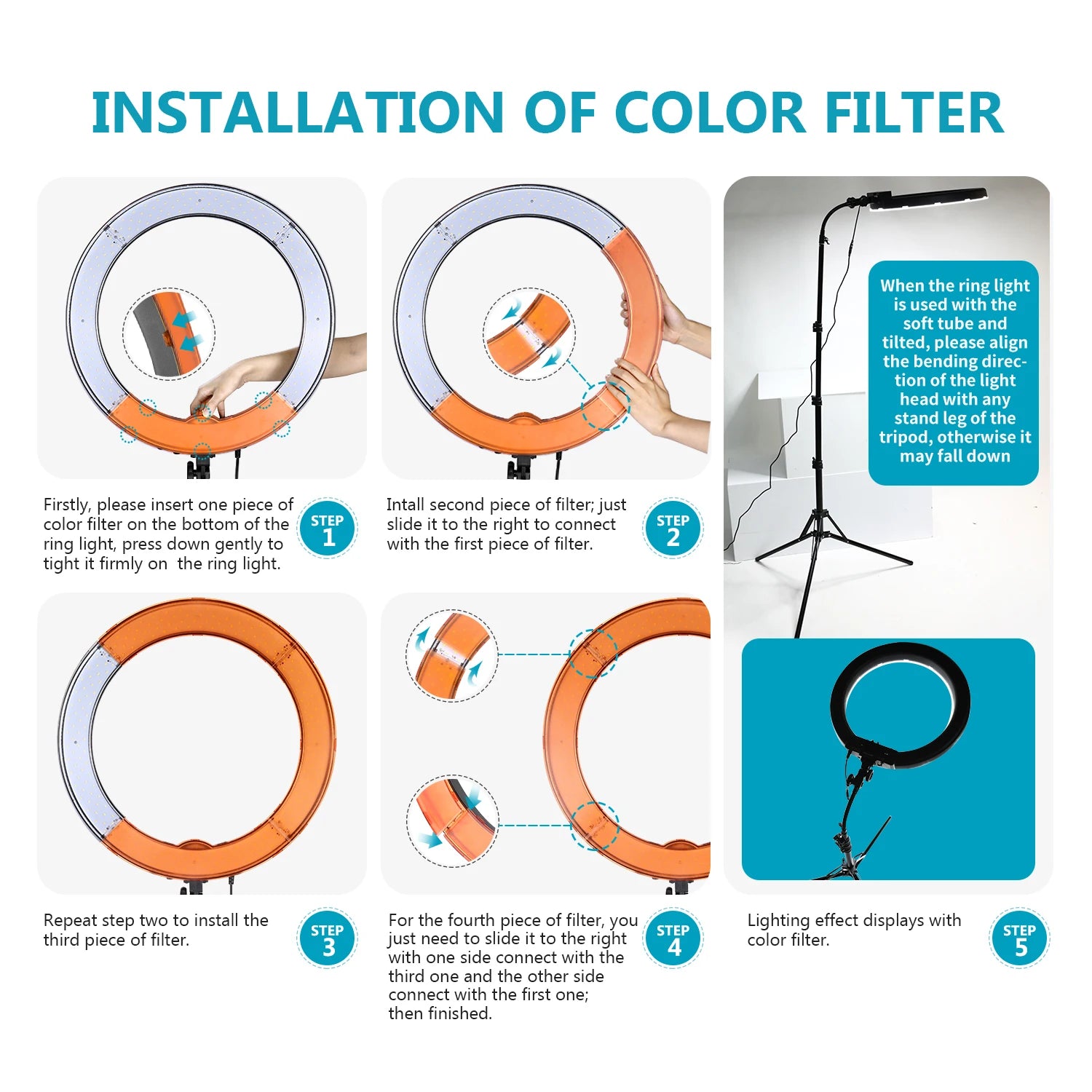 18 Inch LED Ring Light Kit with Tripod Stand and Remote - Tidesmit Tidesmit