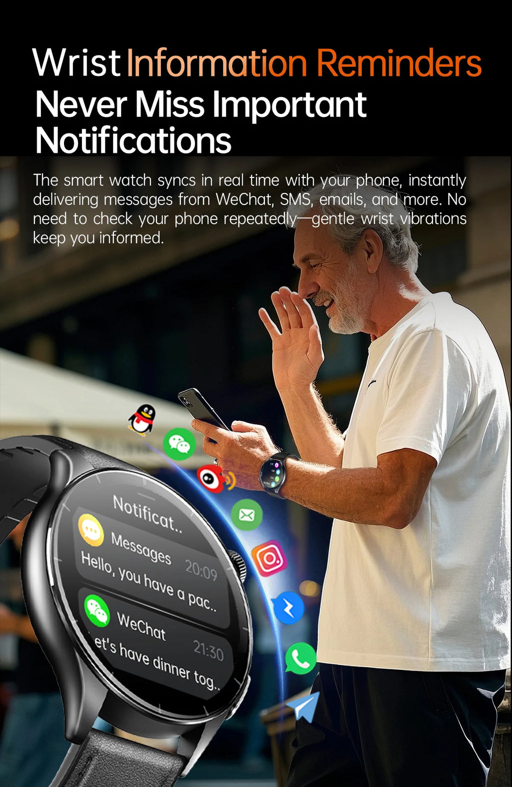 2026 New Smart Watch NFC ECG+PPG Blood oxygen Uric Acid Blood Pressure Sapphire Smartwatch Men For iPhone Android
