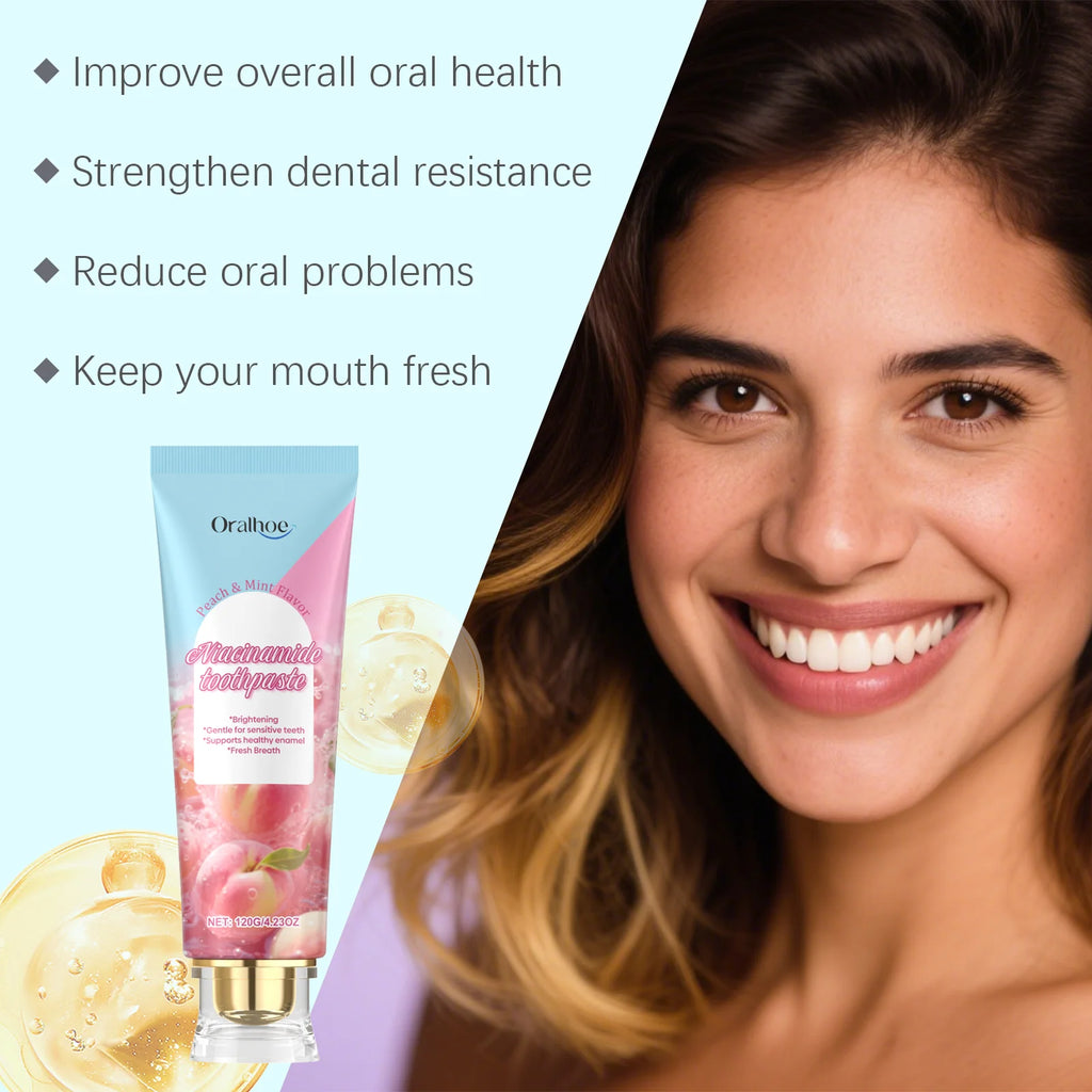 Tidesmit Niacinamide whitening toothpaste for deep stain removal and fresh breath gum soothing oral care