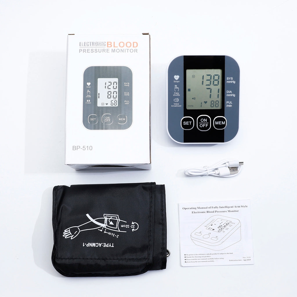 Automatic USB Wrist Blood Pressure Monitor Voice Tonometer Meter Digital Portable Health Care Sphygmomanometer Hematomanome