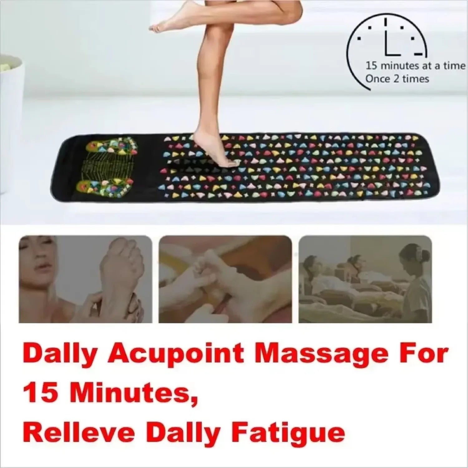Acupressure Foot Reflexology Mat for Deep Tissue Muscle Relief Body Shaping Massage Equipment Tidesmit