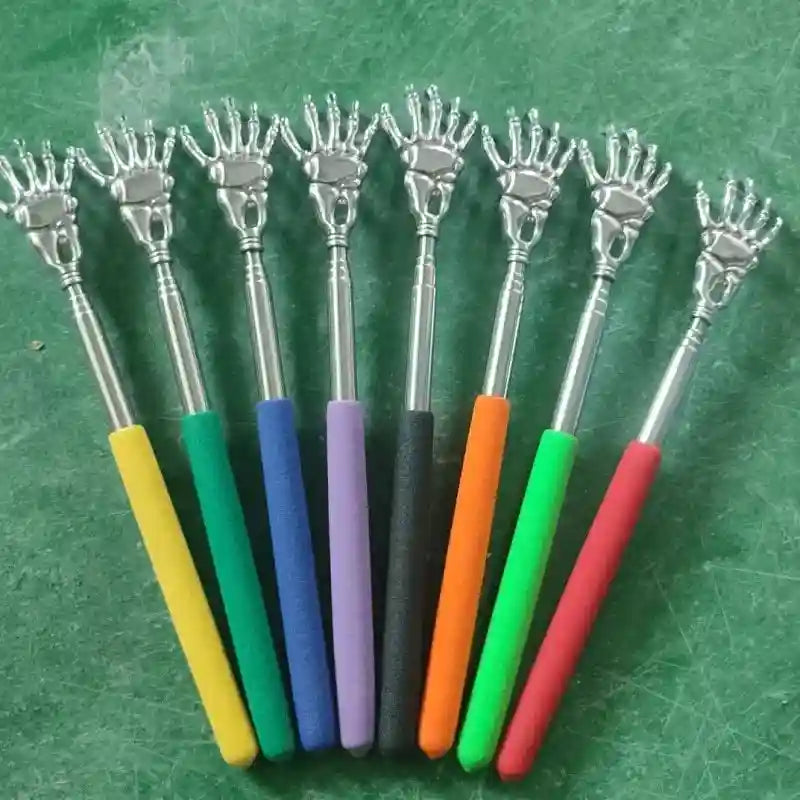 Portable Telescopic Back Scratcher - Stainless Steel Extendable Tool Back Massage Instrument random color Tidesmit