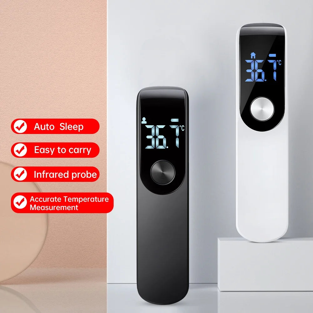 Wrist Blood Pressure Monitor LED English Voice Broadcast Tonometer BP Monitor Non Contact Infrared Medical Thermometer