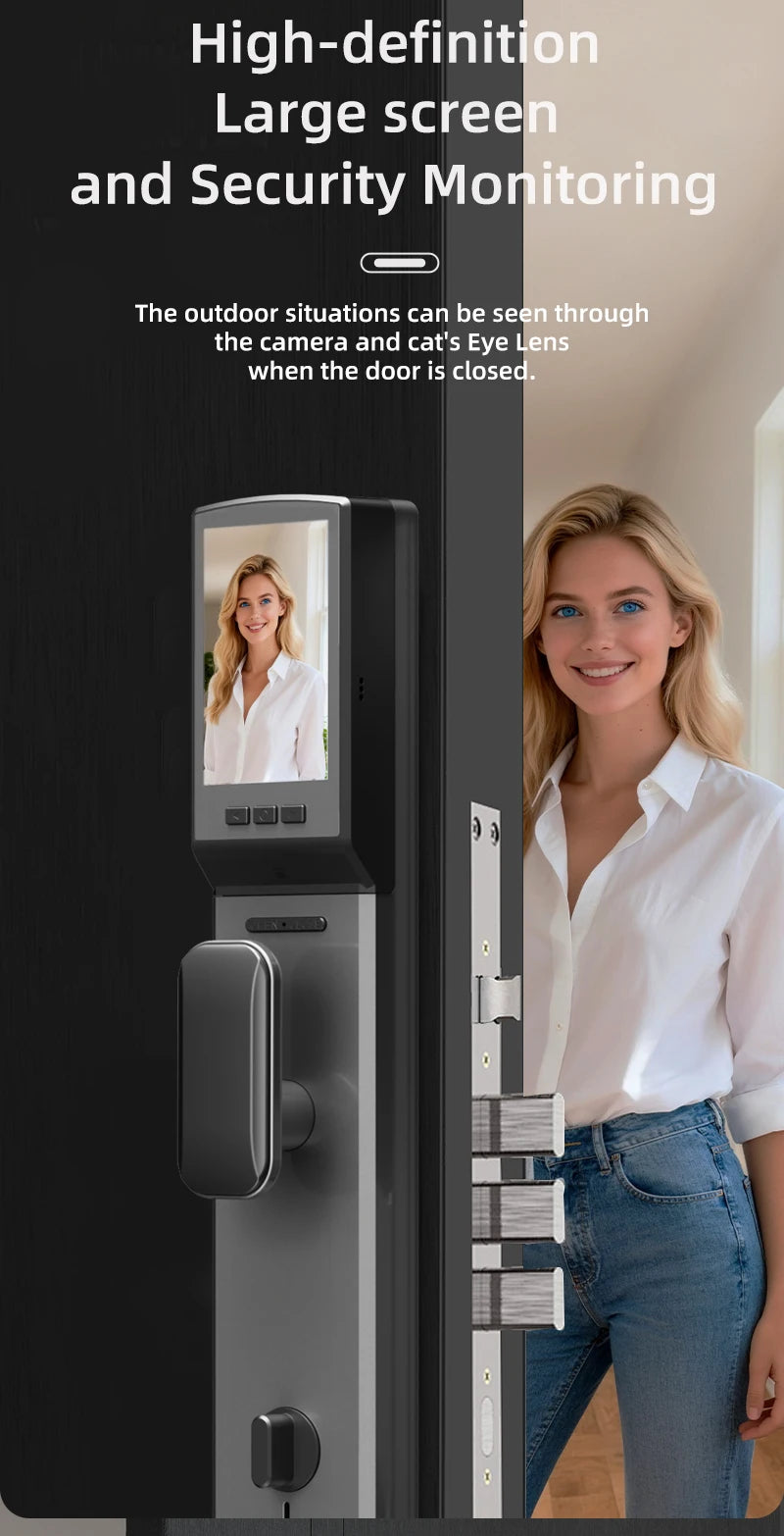 Wifi Wishome APP Face Recognition Smart Door Lock With Camera   Digital Door Lock Automatic Door Lock