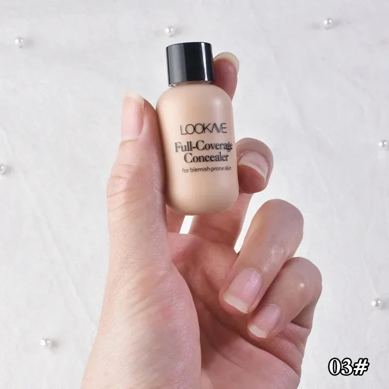 Tidesmit full cover liquid concealer for dark circles and face makeup showing product texture close-up