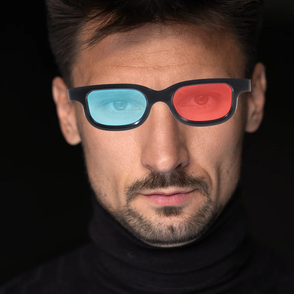 3D Glasses for Movies and PC - Universal Lightweight Red Blue Design Tidesmit