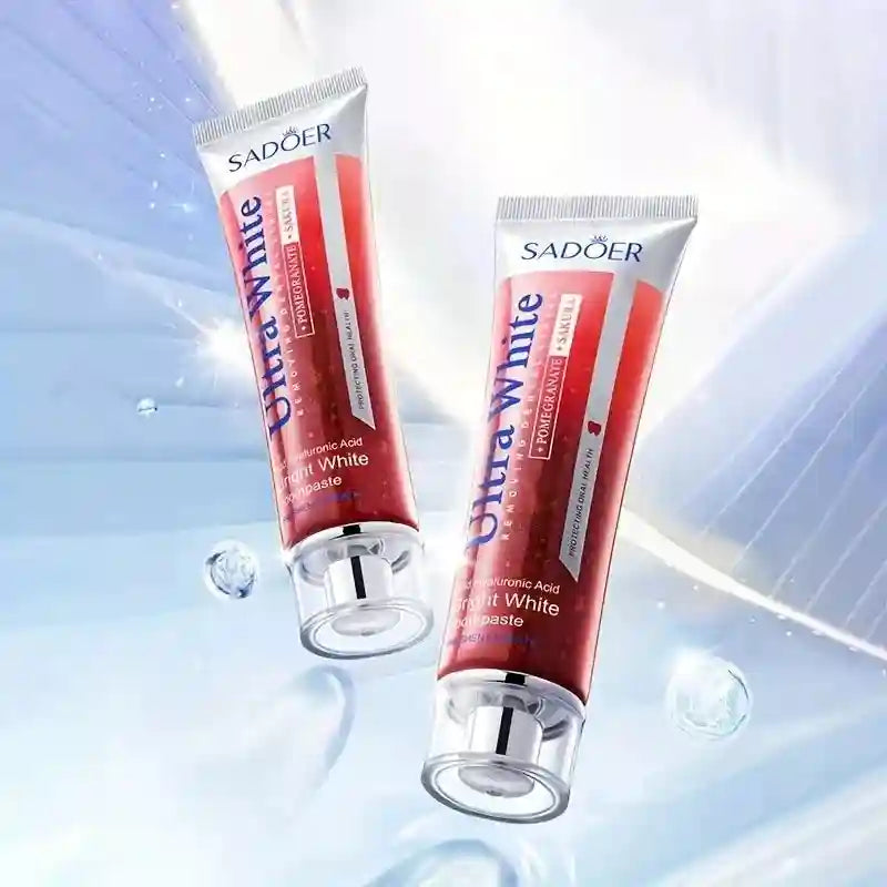 Tidesmit Sakura Red Pomegranate fluoride-free whitening toothpaste for deep stain removal and fresh breath