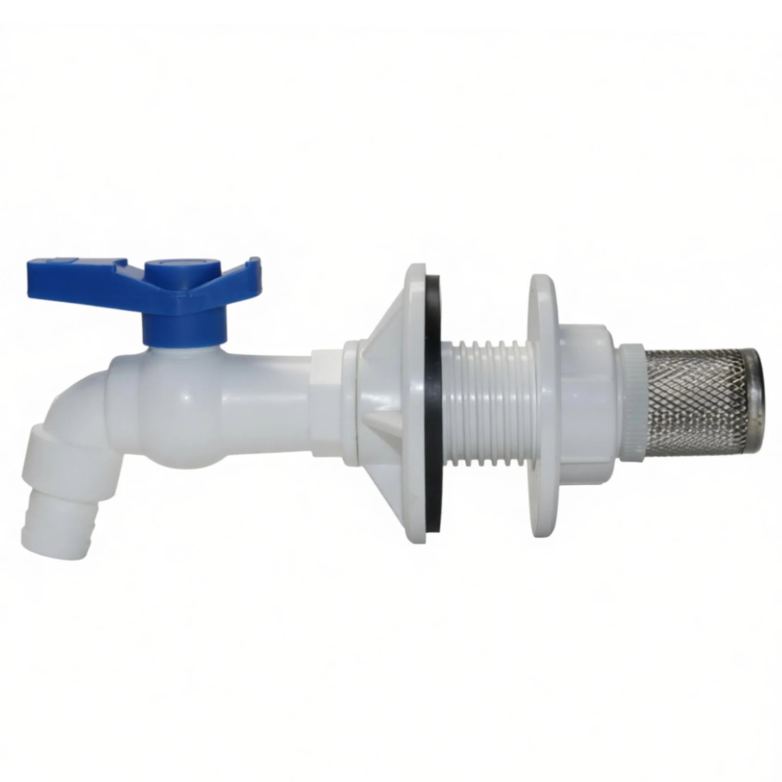 3Pcs Kit Garden 1/2" Stainless Steel Filter+1/2" Flange Water Tank Through Plate+1/2 "Plastic Irrigation Faucet, Fish Tank