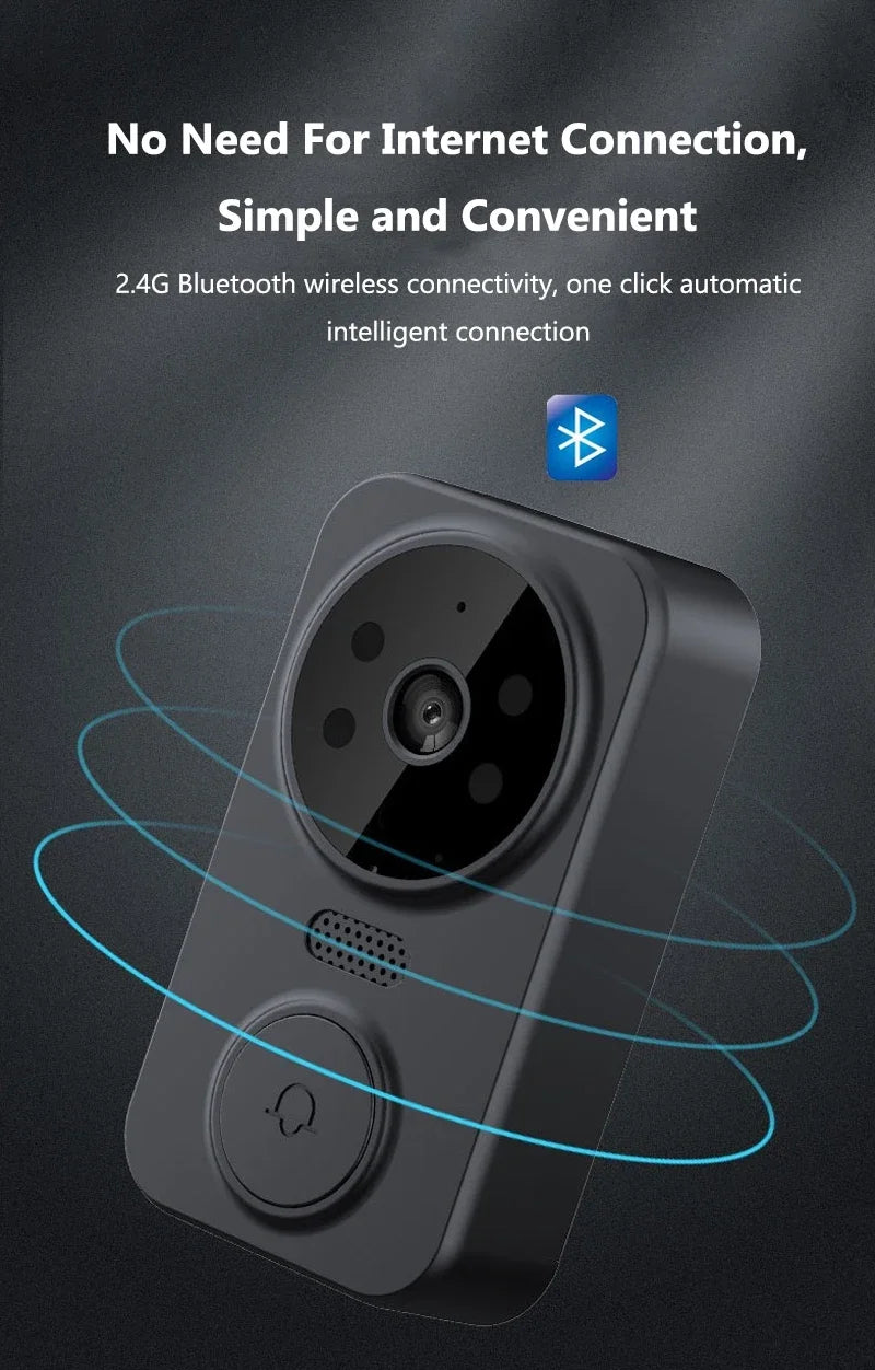 4.3 Inch WiFi Wireless Video Doorbell Two Way Video Intercom Outdoor HD Doorbell Camera Smart Home Security Visual Door Bell