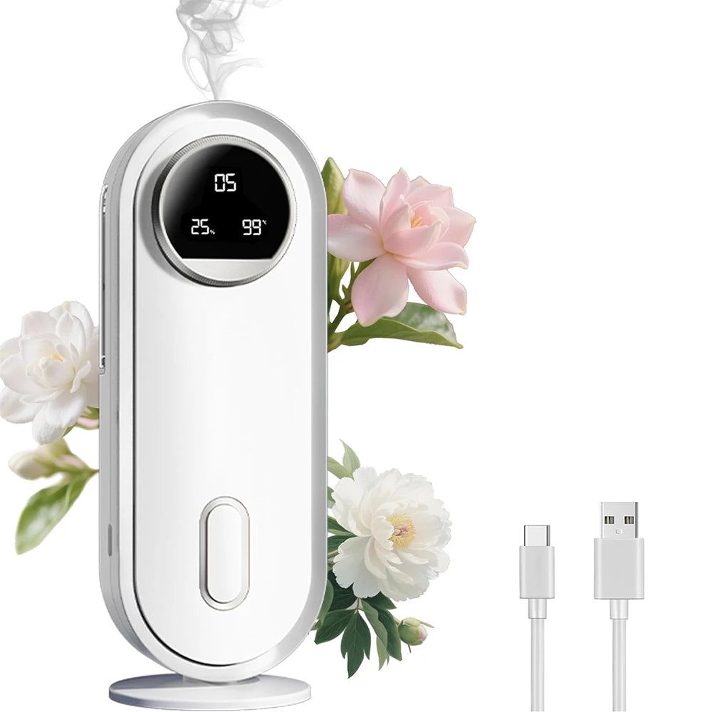 Waterless Scent Diffuser 1800mAh Aroma Essential Oil Diffuser Home Hotels Portable Nebulizing Diffuser Aromatherapy Machine