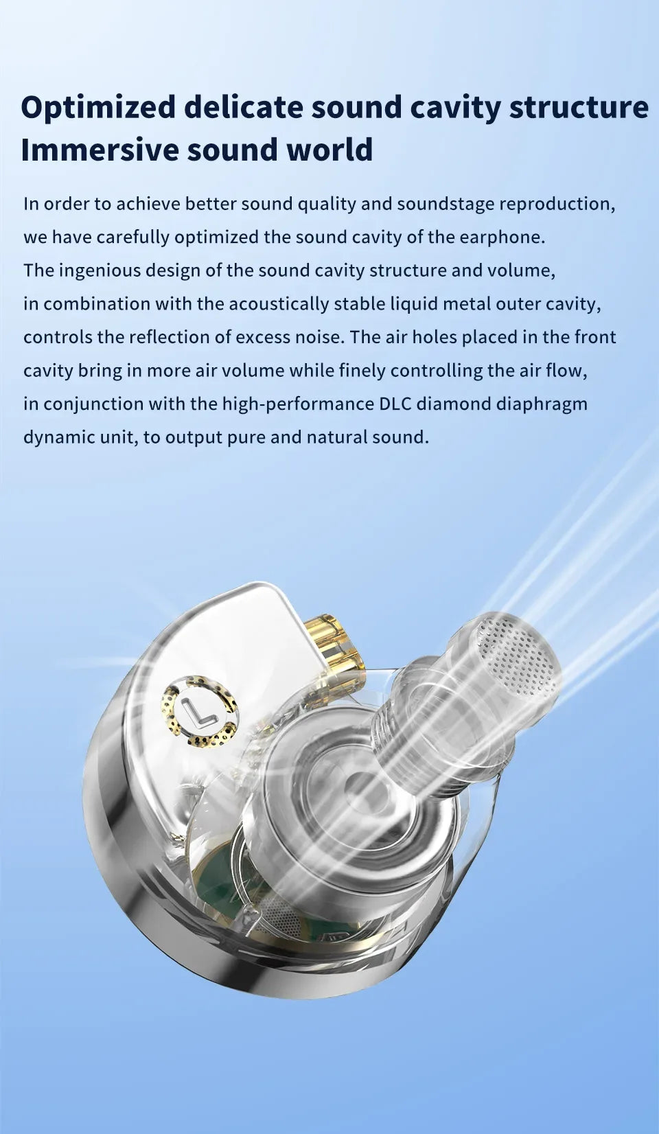 TRN Conch Earphone High-Performance DLC Diamond Diaphragm Dynamic in-Ear Monitors Music Monitors Tuning Wireless earbuds trn v80 Tidesmit