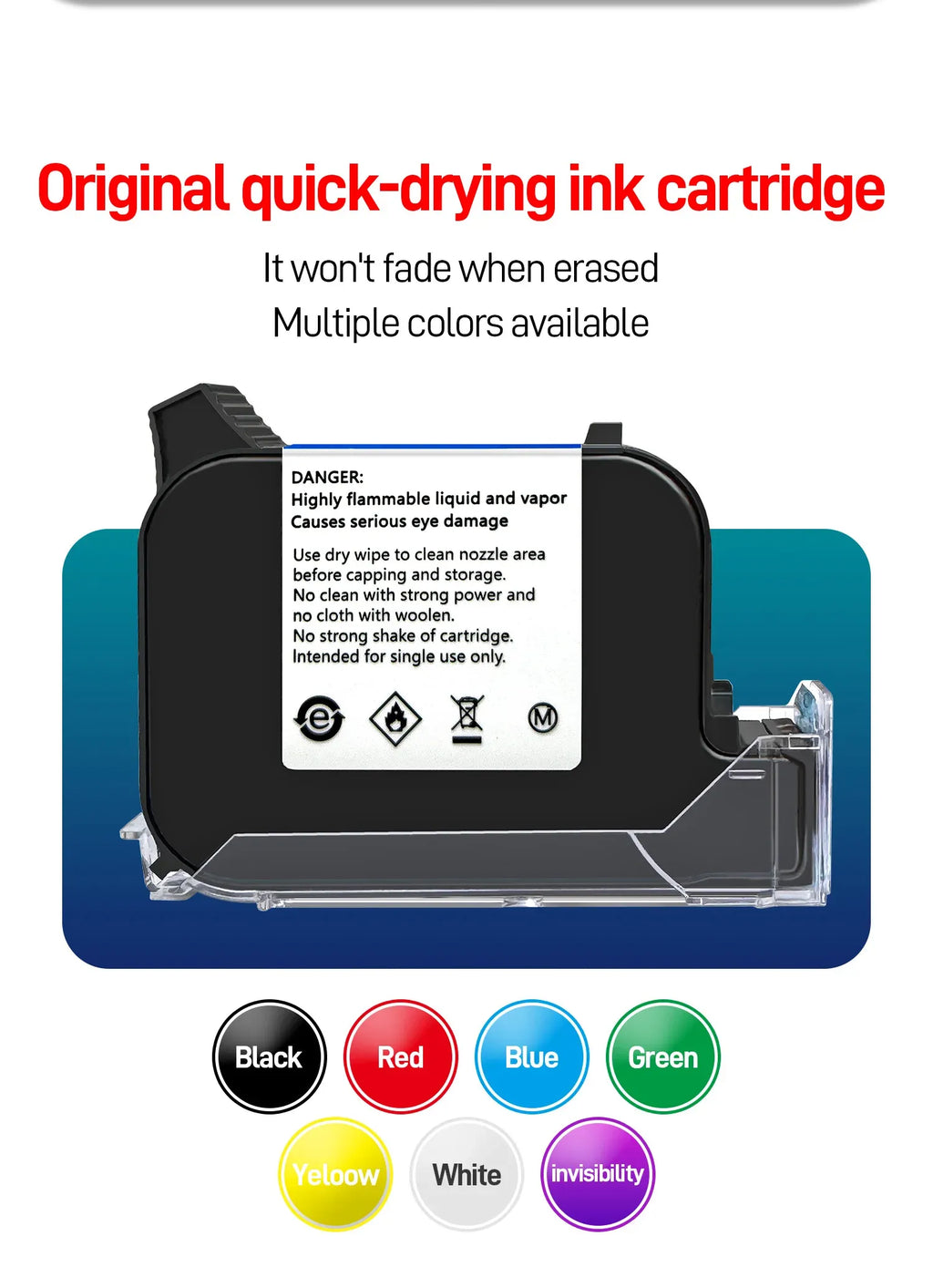 Yhan 25.4mm portable inkjet printer unencripted for Expiry Date Barcode QR Code Batch Numbers Best Value Logo Printing