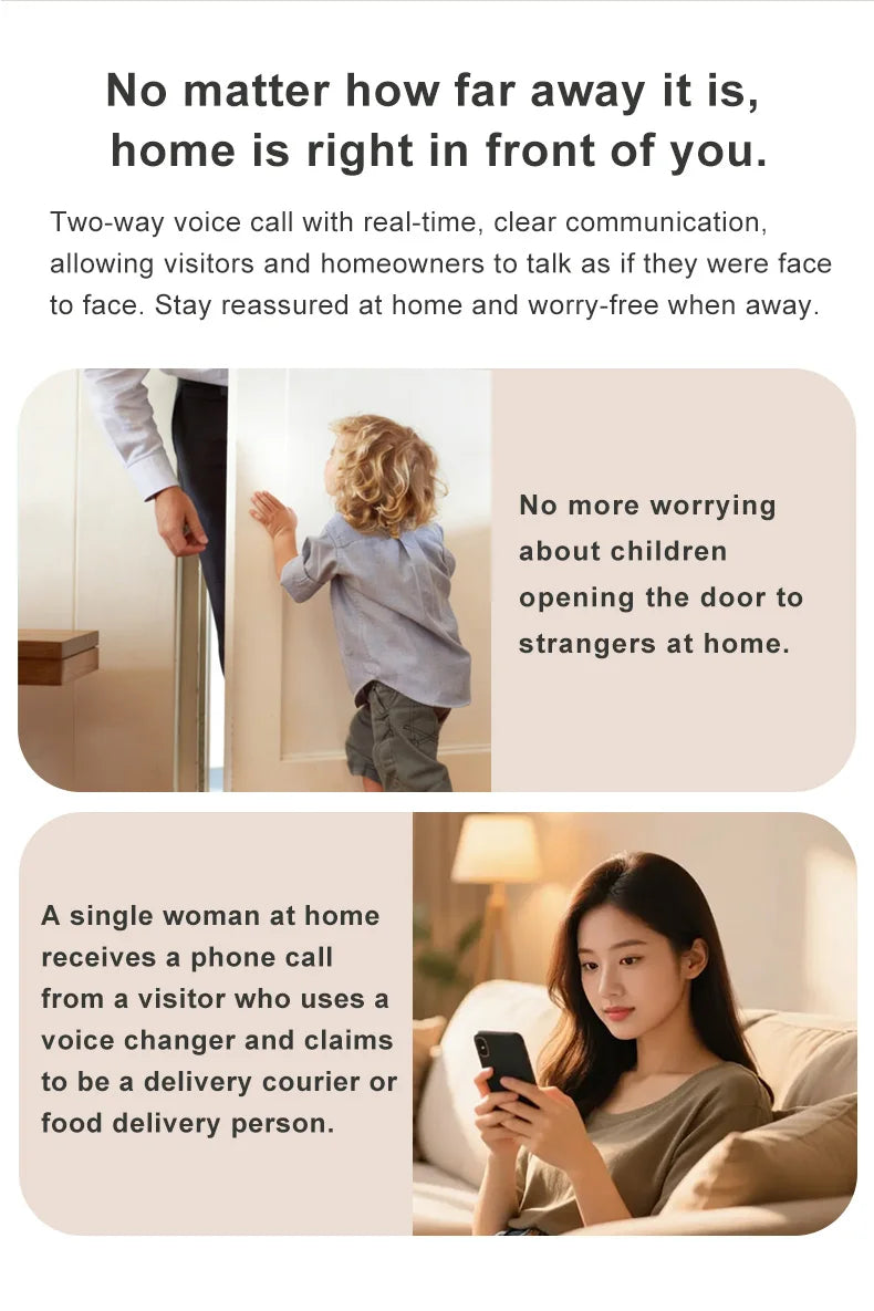 Tuya 1080P HD Wireless WiFi Video Doorbell Smart Home Security Camera Two Way Audio Night Vision Motion Detection IP65Waterproof