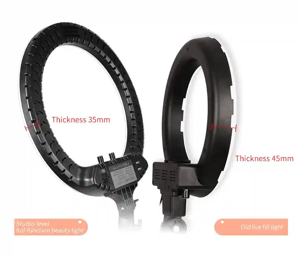 18 Inch LED Ring Light with Adjustable Tripod for Content Creation Tidesmit