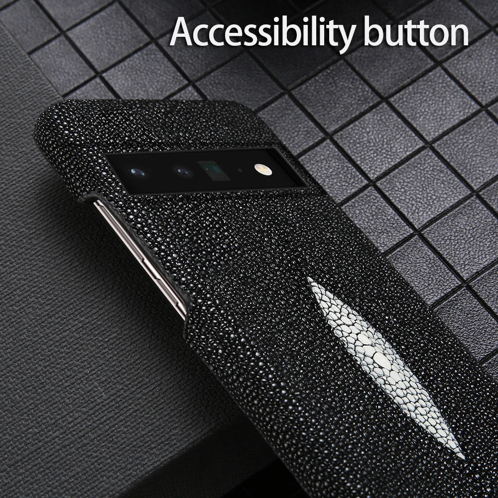 Google Pixel 9 Pro Stingray Leather Case - Slim Shock-Absorbing Cover Tidesmit