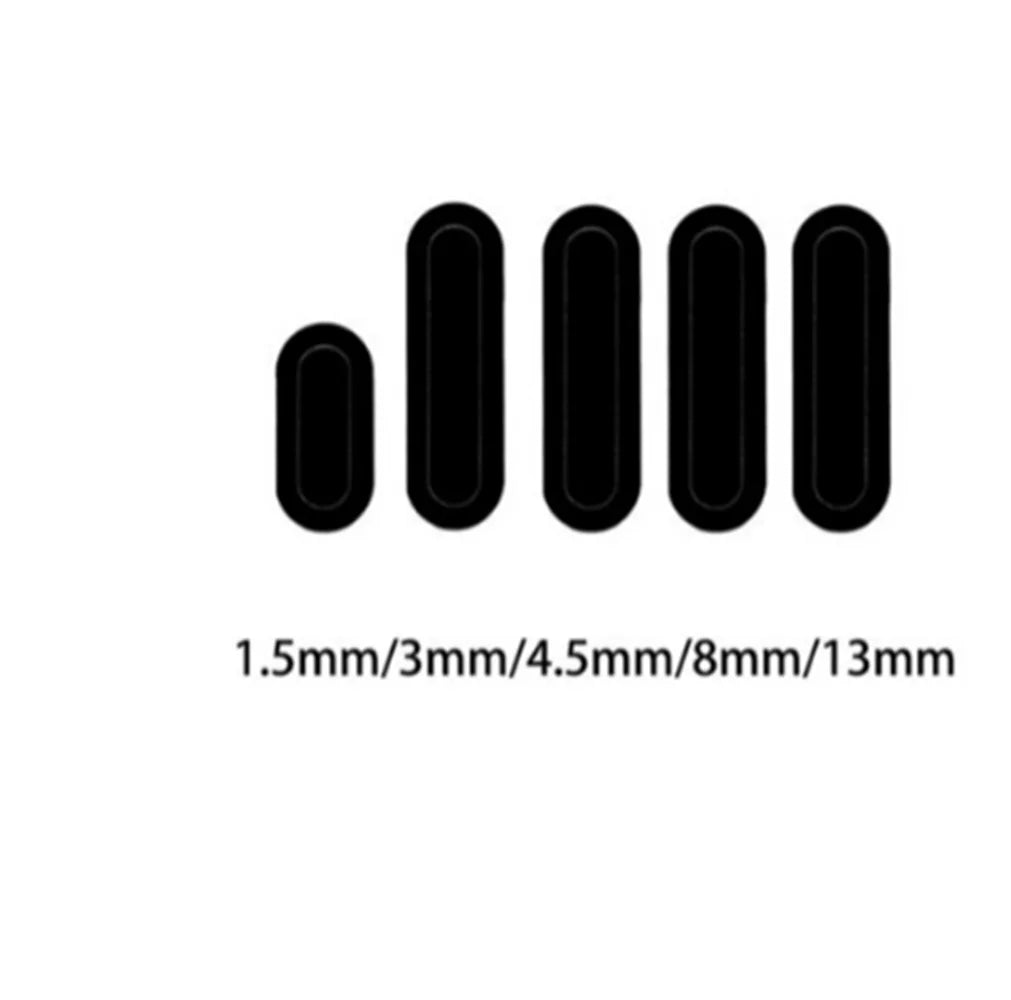 Five exchangeable black HIFU ultrasound cartridges for anti-aging face and body treatment in 1.5mm to 13mm depths.